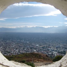 View from Jesus' arm to Cochabamba